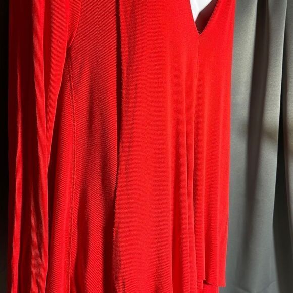 Free People Womens Uptown Turtleneck Tee Long Sleeve Top Asymmetrical Red Small - Picture 5 of 7